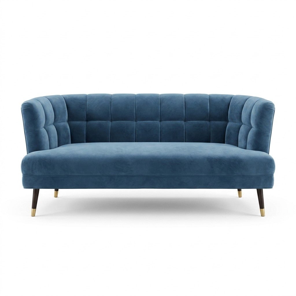 Blue Cuddle Loveseat - consignment furniture Portland