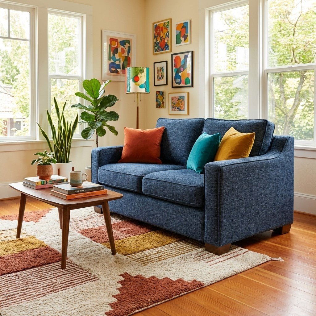 Blue Loveseat - view 5
