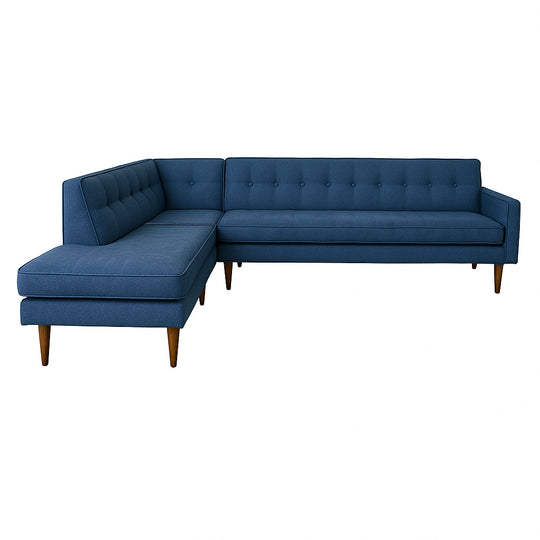 Mid-Century Modern Sectional w/ Performance Fabric