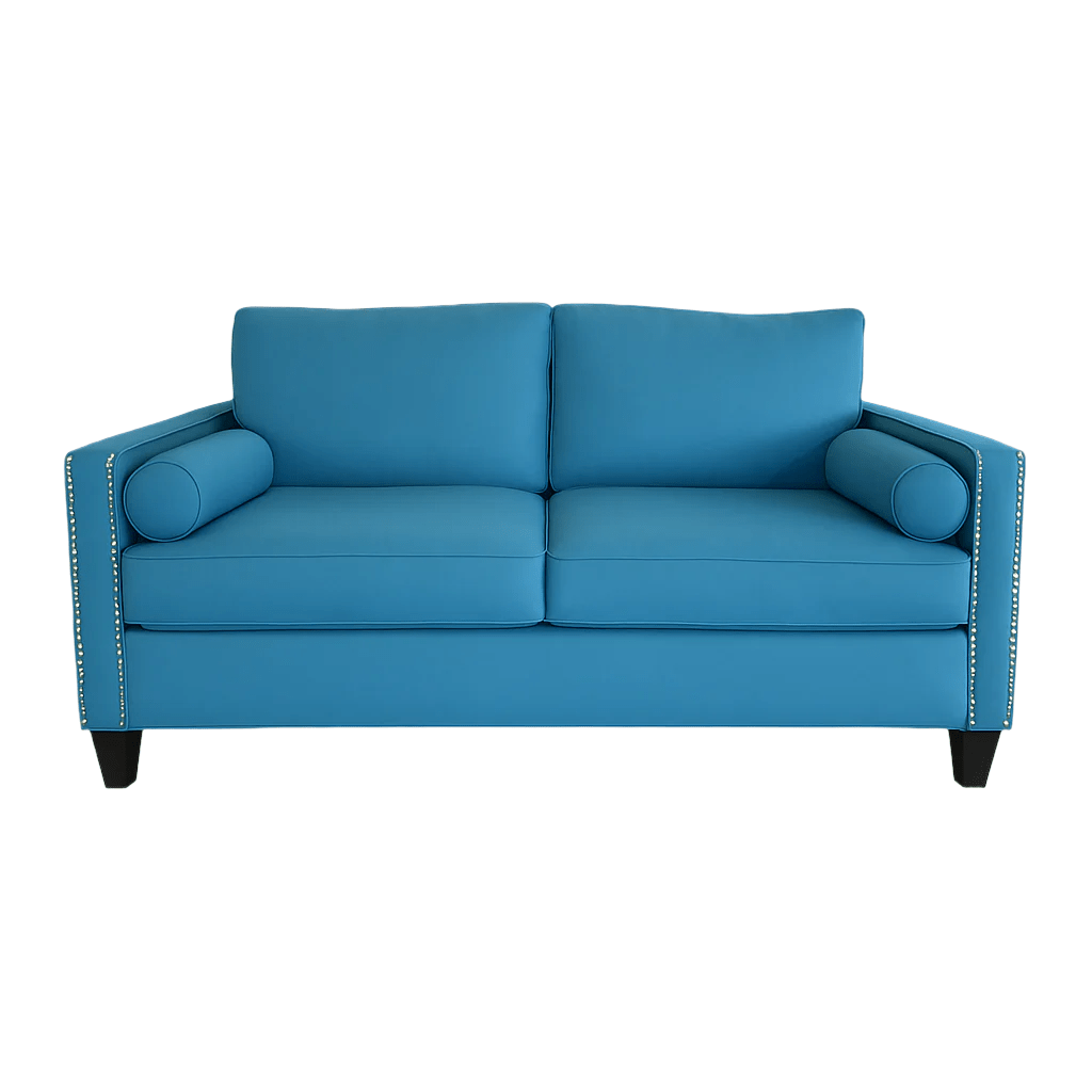 Blue Nailhead Sofa - Whats New Furniture - Portland, Oregon