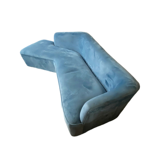 Curved Velvet Sofa