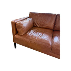 Brown Leather Sofa - view 4