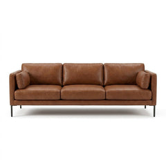 Brown Leather Sofa - consignment furniture Portland