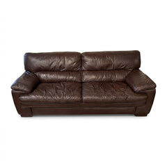 Brown Leather Sofa - view 2