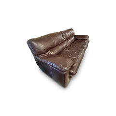 Brown Leather Sofa - view 3