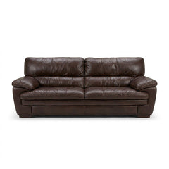 Brown Leather Sofa - consignment furniture Portland