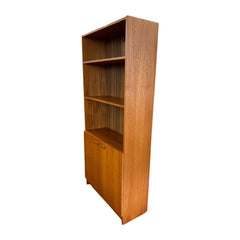 Brown Mid-Century Bookcase w/ Storage - view 3 - What&