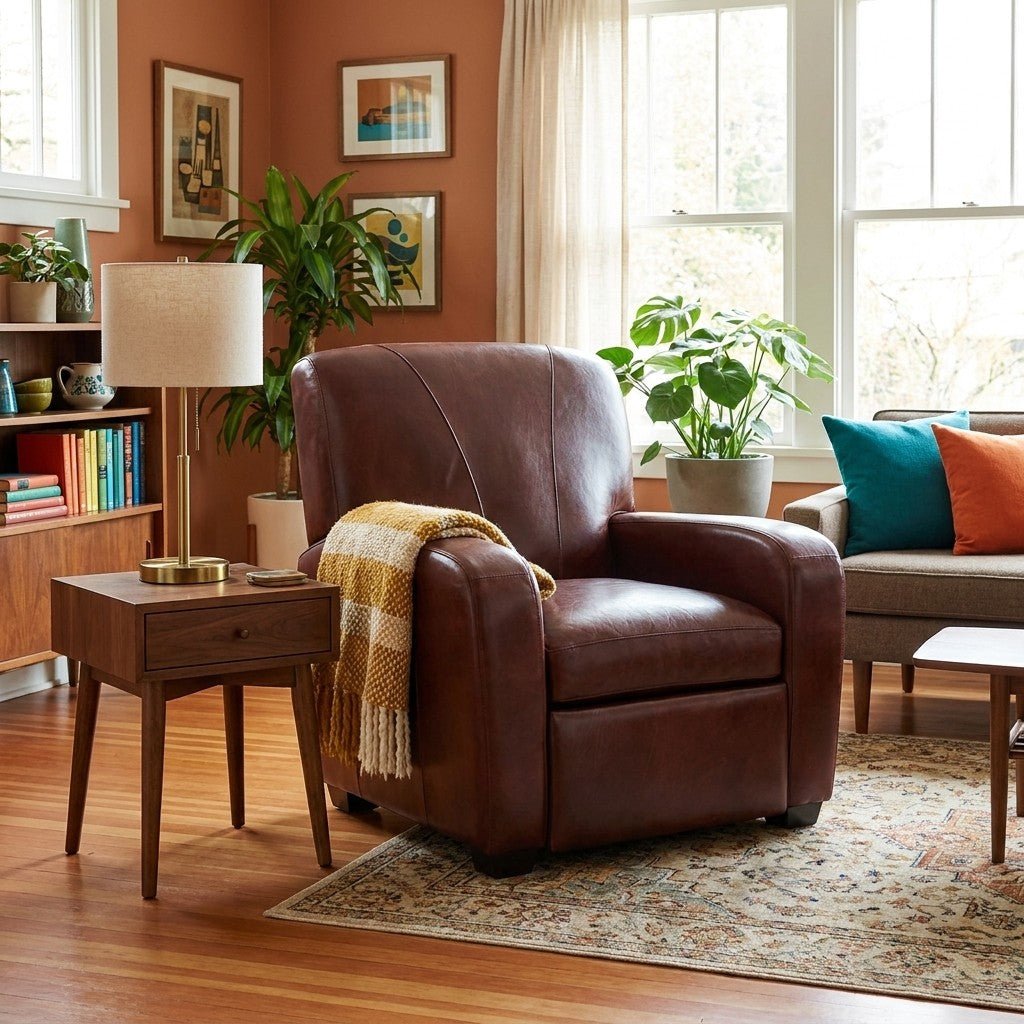 Brown/Red Push Back Recliner - view 5