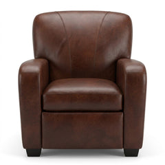 Brown/Red Push Back Recliner - consignment furniture Portland
