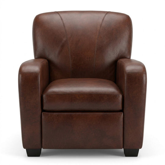 Brown/Red Push Back Recliner - consignment furniture Portland