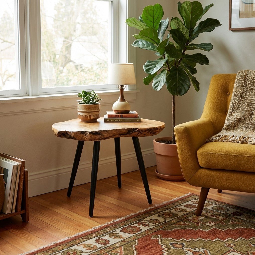 Burl Walnut Accent Table - view 5