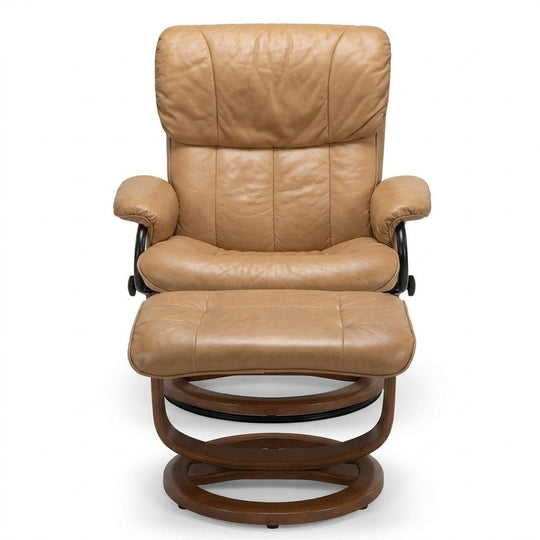 Camel Mid-Century Recliner - consignment furniture Portland
