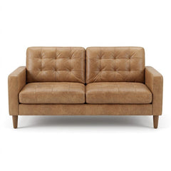 Caramel Leather Sofa - consignment furniture Portland