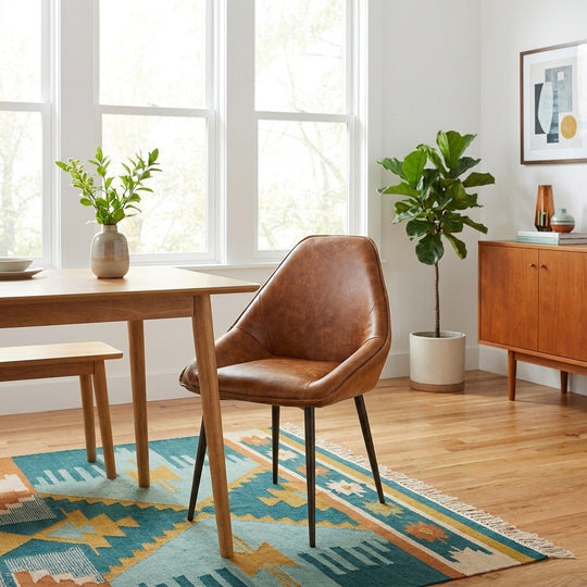 Caramel Mid-Century Chairs - view 4