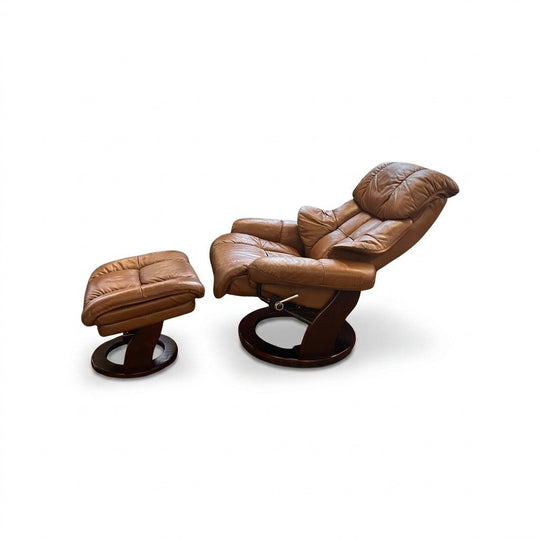 Caramel Mid-Century Recliner - view 4