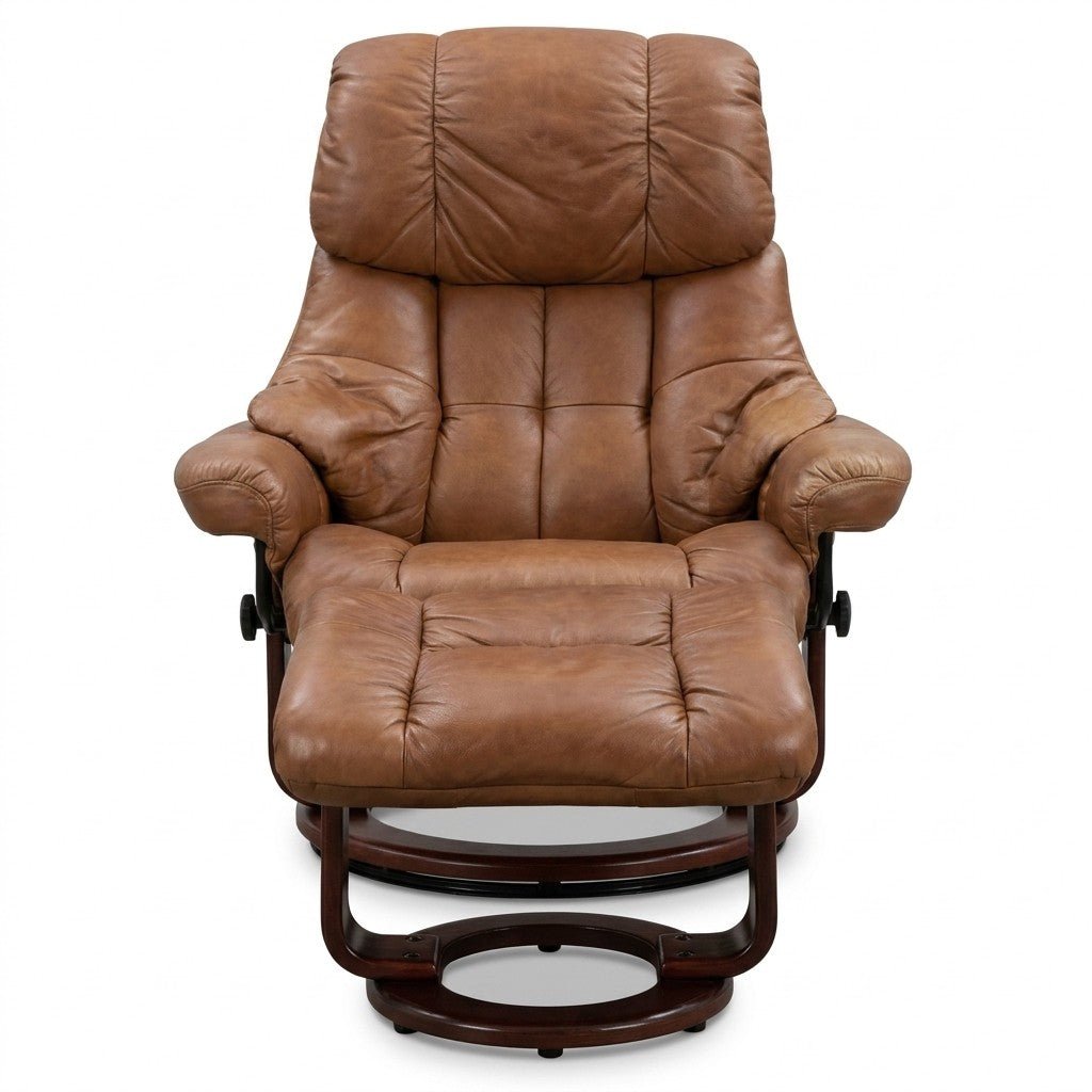 Caramel Mid-Century Recliner - consignment furniture Portland