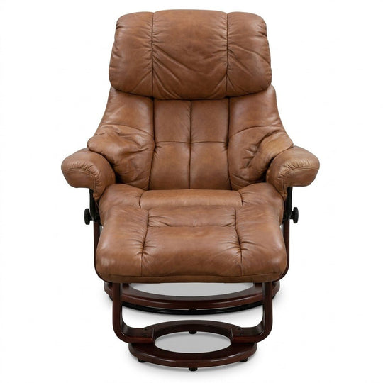 Caramel Mid-Century Recliner - consignment furniture Portland