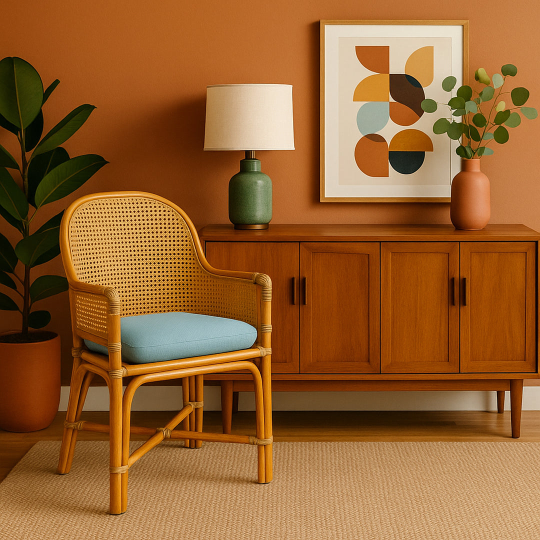 Rattan Chair detail view 3 - Whats New Furniture - Portland, Oregon