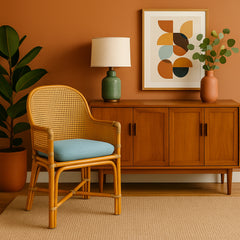 Rattan Chair detail view 3 - Whats New Furniture - Portland, Oregon