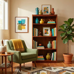 Cherrywood Mid-Century Bookcase - view 5