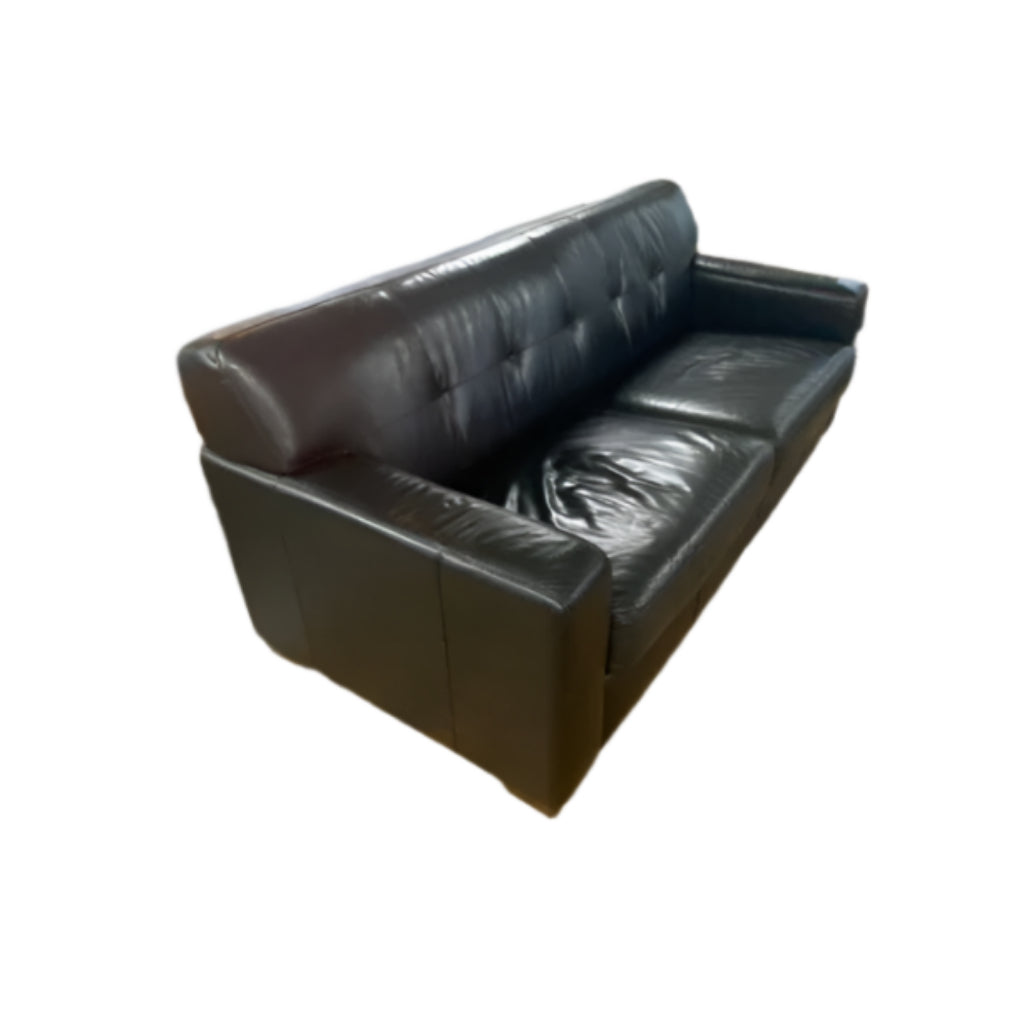 Contemporary Tufted Leather Sleeper (Full)