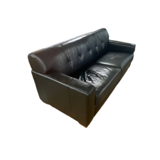 Contemporary Tufted Leather Sleeper (Full)