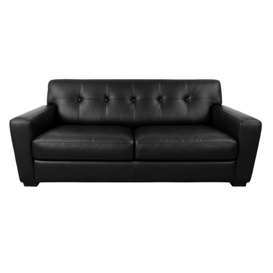 Contemporary Tufted Leather Sleeper (Full)
