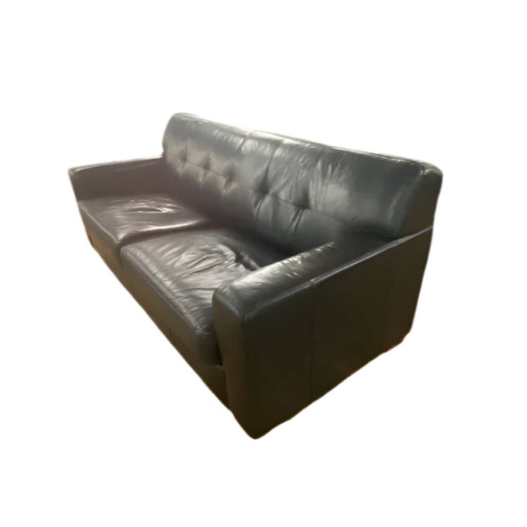 Contemporary Tufted Leather Sleeper (Full)