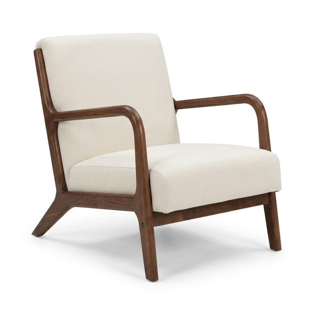 Cream Mid-Century Chair - view 3