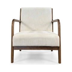 Cream Mid-Century Chair - consignment furniture Portland