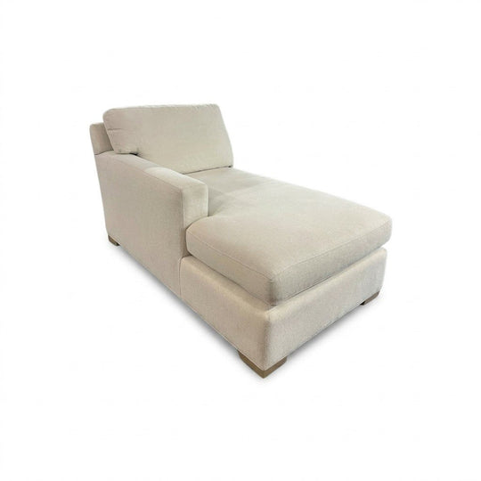 Cream Mid-Century Chaise - view 3
