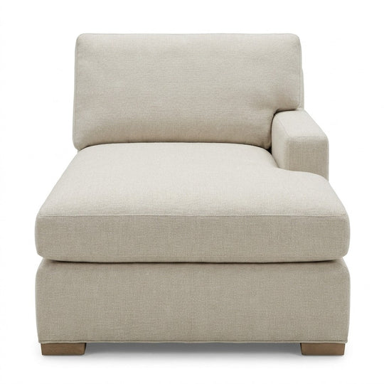 Cream Mid-Century Chaise - consignment furniture Portland
