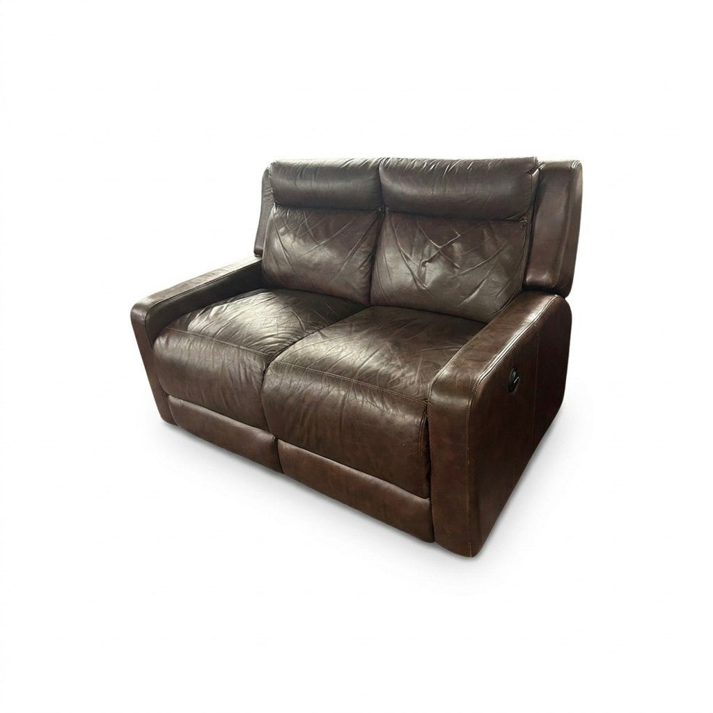Dark Brown Leather Recliner - view 2