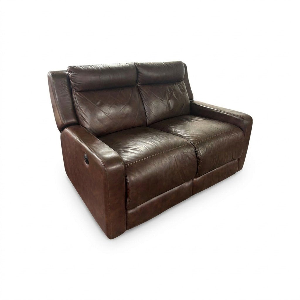 Dark Brown Leather Recliner - view 3