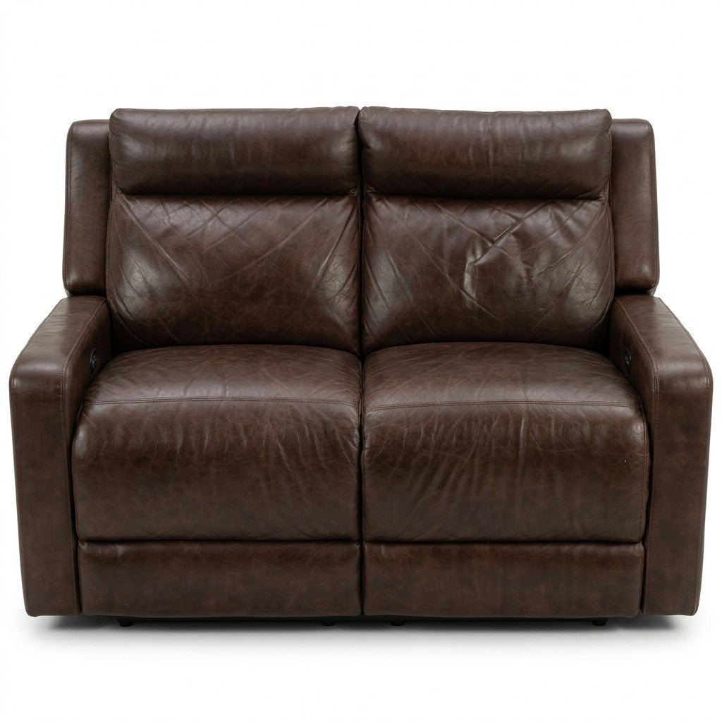 Dark Brown Leather Recliner - consignment furniture Portland