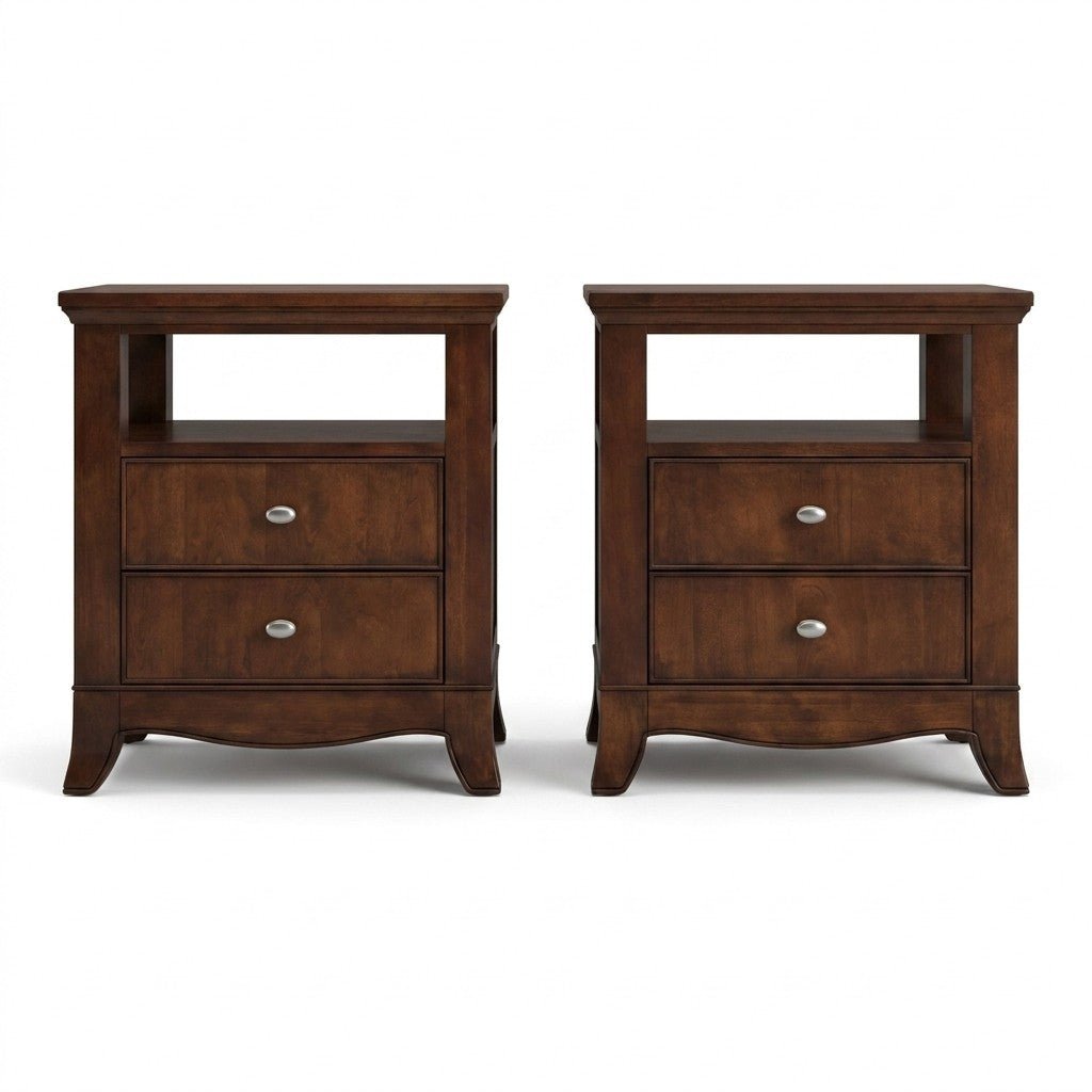 Dark Brown Nightstands (Set) - consignment furniture Portland