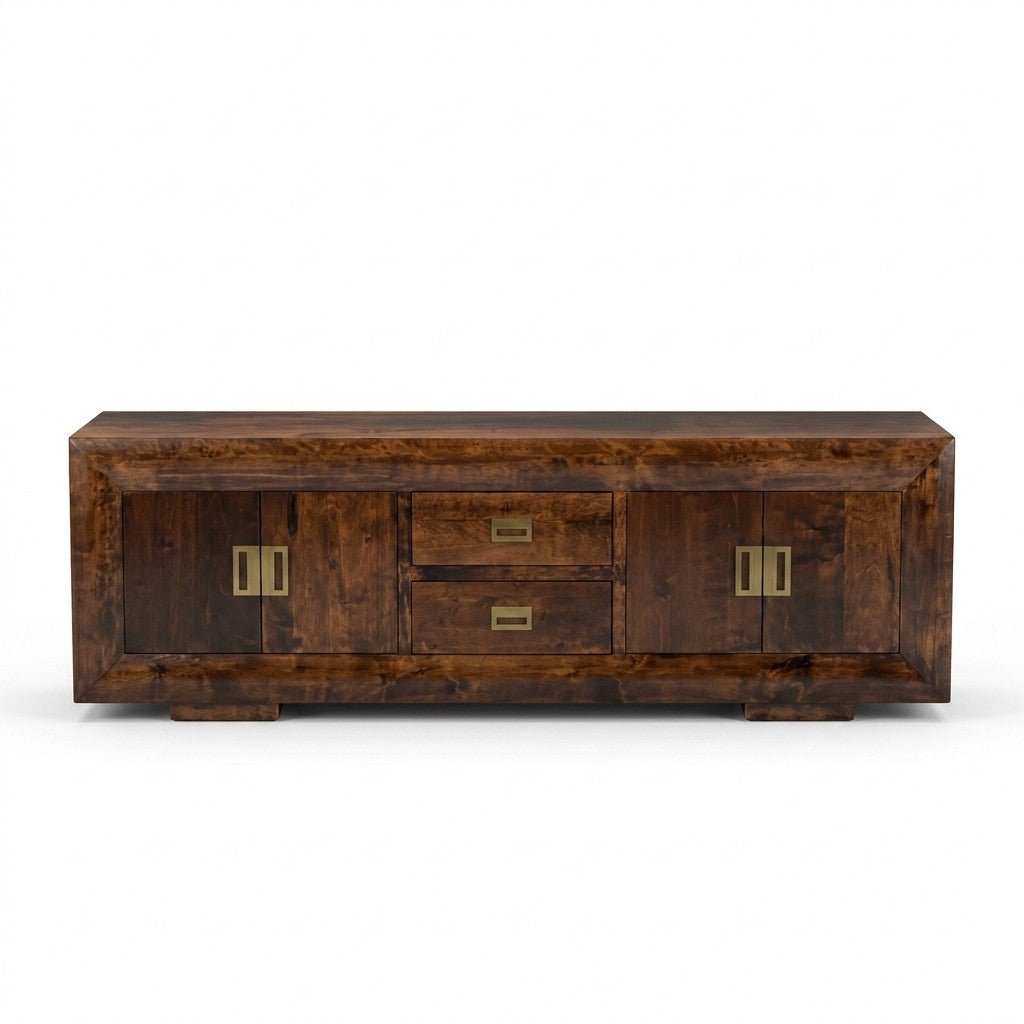 Dark Wood Low Credenza - consignment furniture Portland