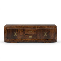 Dark Wood Low Credenza - consignment furniture Portland