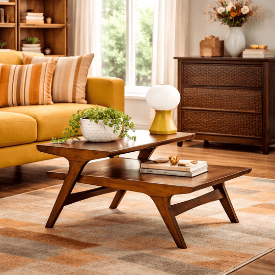 Double Layer MCM Coffee Table - Whats New Furniture - Portland, Oregon