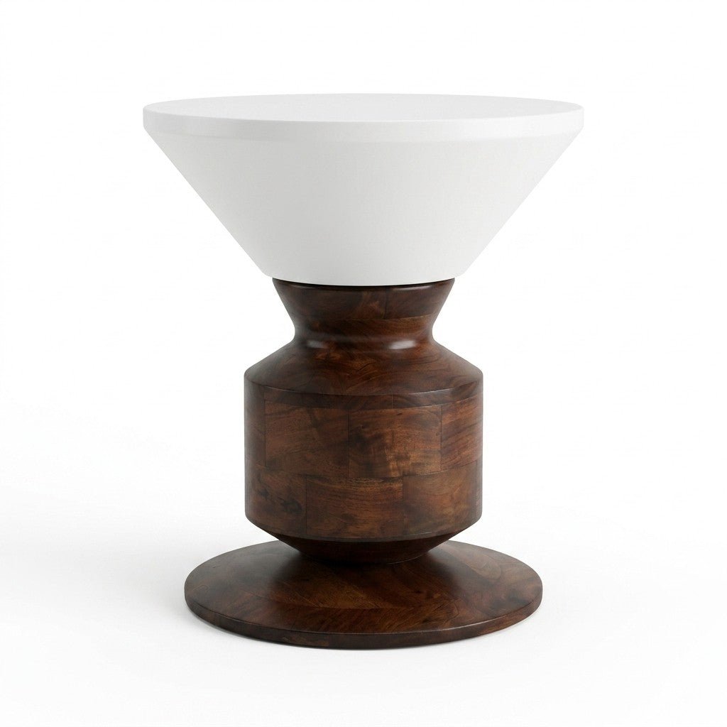Duo Toned Accent Table - consignment furniture Portland