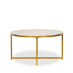 Faux Marble Round Table - Whats New Furniture - Portland, Oregon