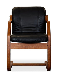 Formed Wood and Leather Chair - Whats New Furniture - Portland, Oregon