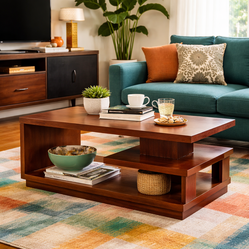 Geometric Coffee Table - Whats New Furniture - Portland, Oregon