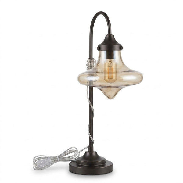 Glass Mid-Century Table Lamp - consignment furniture Portland