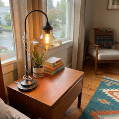 Glass Mid-Century Table Lamp - view 5