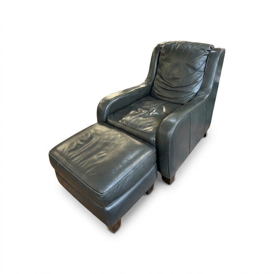 Gray Leather Armchair - view 3