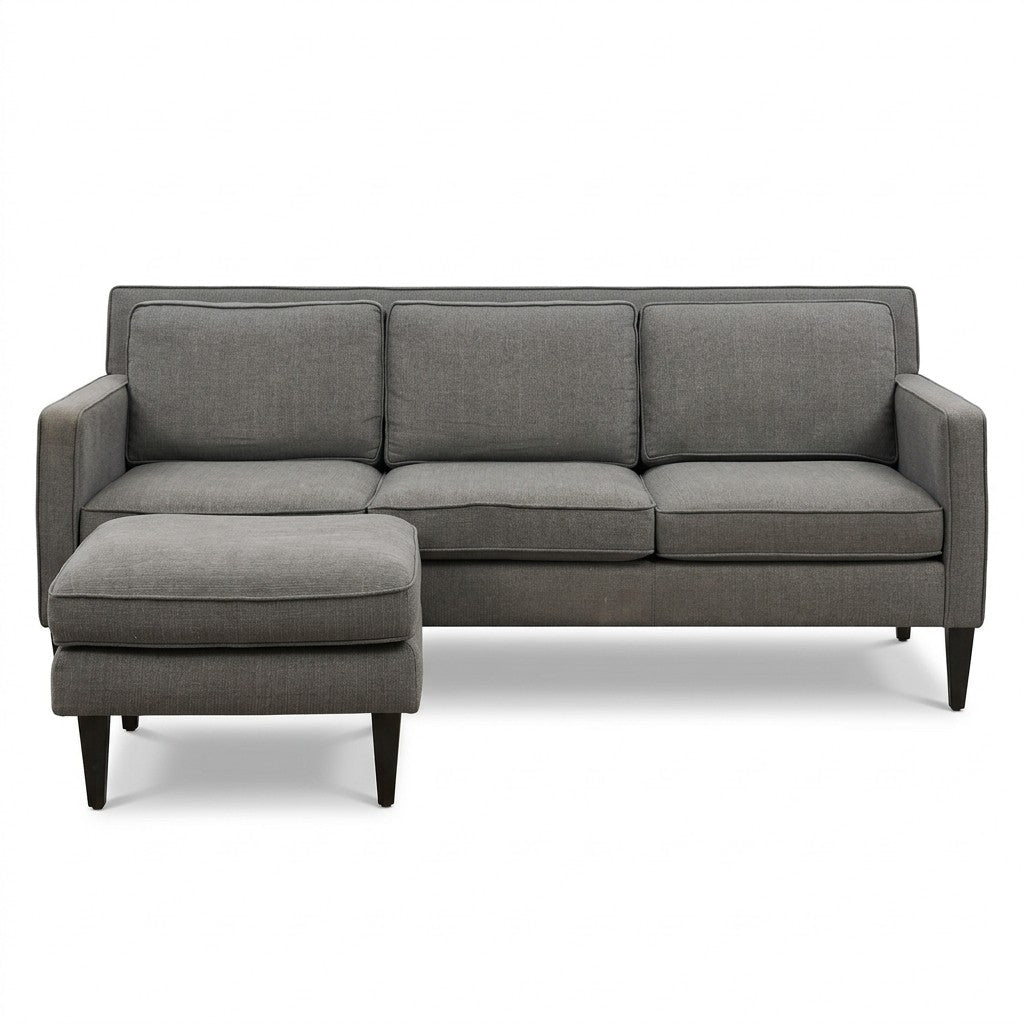 Grey Mid-Century Sofa - consignment furniture Portland