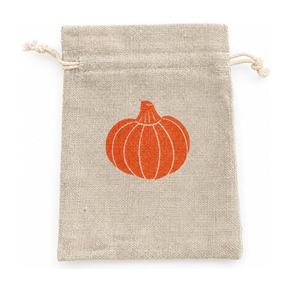 Beige pumpkin Halloween bag with a rounded seasonal silhouette.