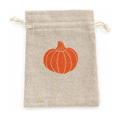 Beige pumpkin Halloween bag with a rounded seasonal silhouette.