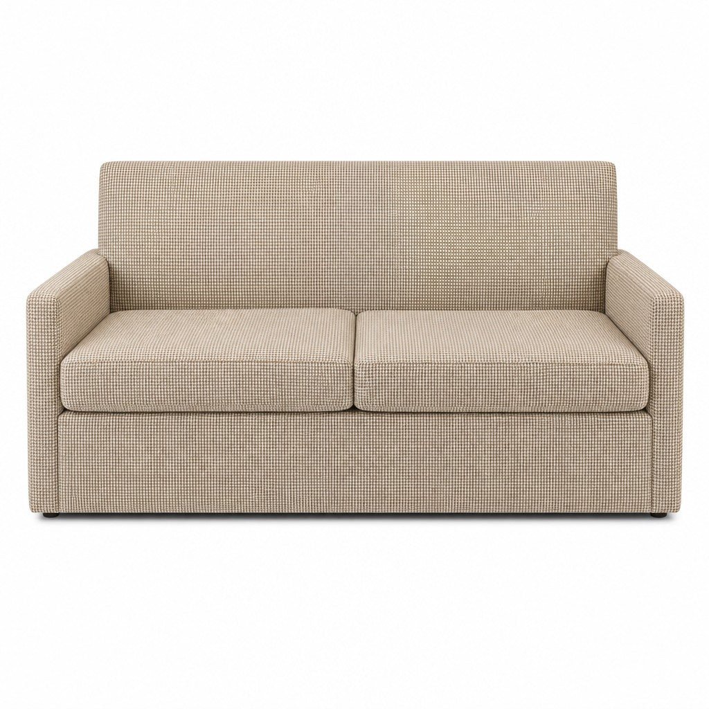 Houndstooth loveseat with a tailored silhouette and structured cushions by Kincaid